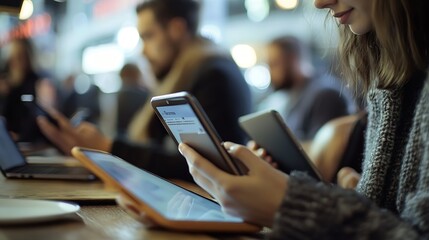 Fototapete - Technical staff working while checking their tablet devices : Generative AI