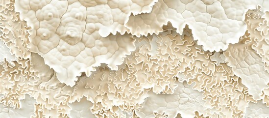 Poster - Cream colored coral patterned materials designed for use on floors and walls with a copy space image