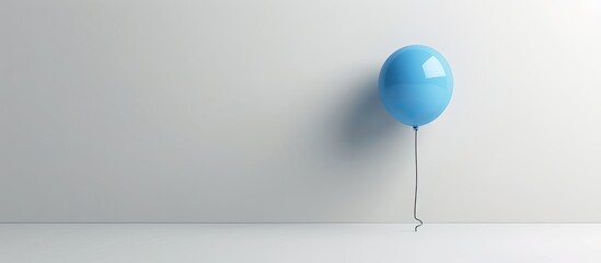 Poster - Copy space image of a single balloon set against a white backdrop