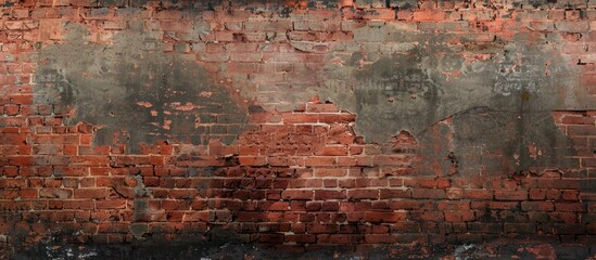 Fototapete - Various textured and background options featuring an old red brick wall with space for adding images. . image with copy space