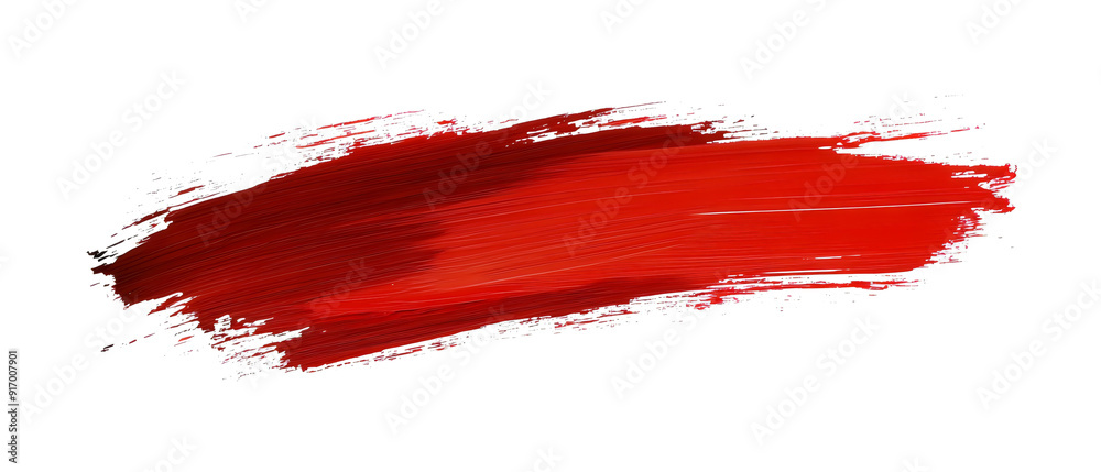 red paint brush stroke isolated isolated background transparent png ...