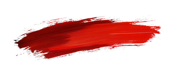 Wall Mural - red paint brush stroke isolated isolated background transparent png