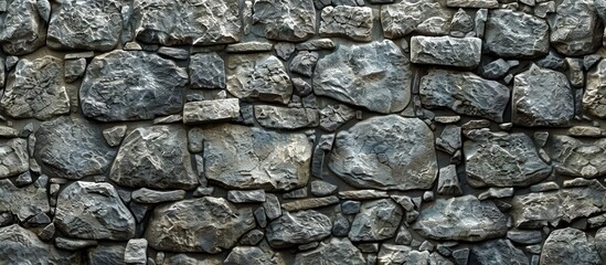 Wall Mural - Stone wall with a textured surface copy space image