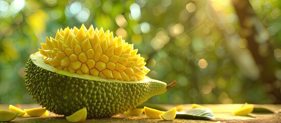 Poster - Close up image of a jackfruit with copy space for text