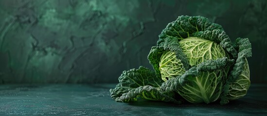 Canvas Print - Leafy vegetables like spinach and cabbage are typically cooked faster than the stem and can be used interchangeably as shown in this recipe with a copy space image