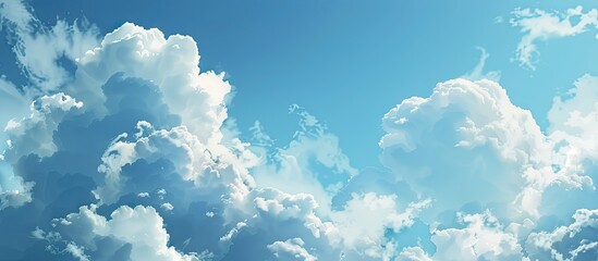 Poster - Blue sky with light white clouds perfect as a copy space image