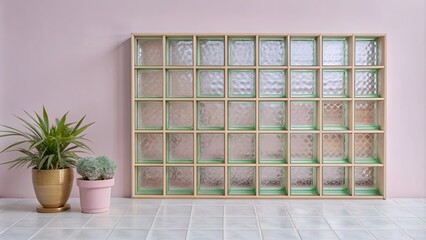 Poster - The cabinet is filled with many small glass boxes