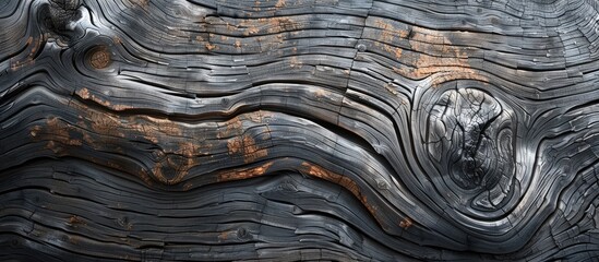 Poster - Aged wood with intricate natural designs creating a visual appeal suitable for a copy space image