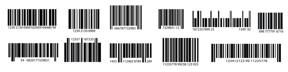 various digital bar code set