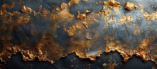 Poster - Abstract Gold and Black Textured Background