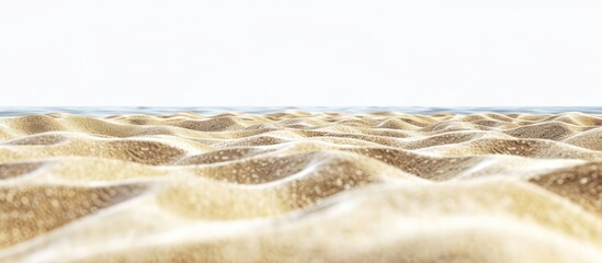 Poster - A beach sand view from the front isolated on a white background with copy space image