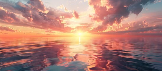 Poster - High resolution image of a sunset with copy space image included