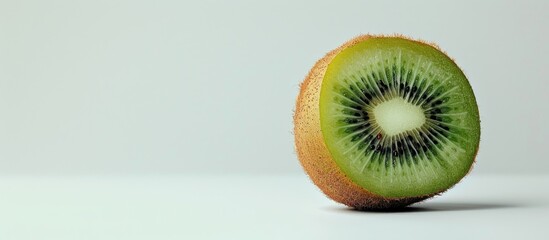 Aufkleber - A kiwi fruit displayed against a white backdrop with a blank space for text or images. copy space available