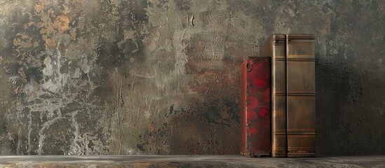 Aufkleber - Vintage books on a blank backdrop with copy space image