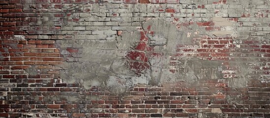 Poster - Gritty brick wall backdrop with ample copy space image