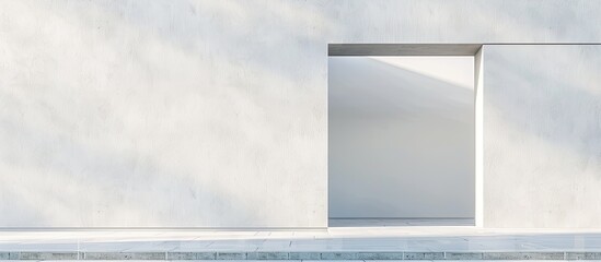 Aufkleber - White facade with an opening showcasing copy space image