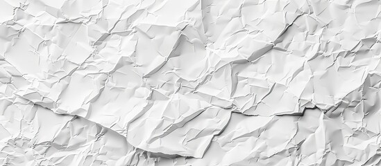 Poster - Texture of crumpled white paper providing copy space image
