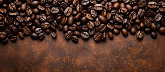 Aufkleber - A background of coffee beans with ample copy space for text placement