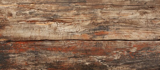 Aufkleber - Rustic brown wooden plank with a weathered appearance stains cracks and an aged texture perfect for copy space images