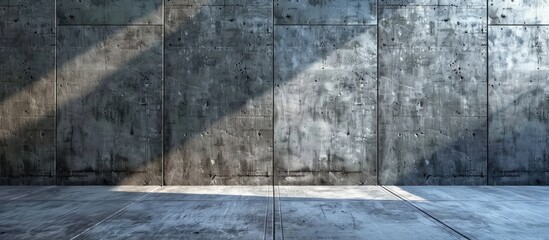 Poster - A loft designed gray cement wall with copy space image