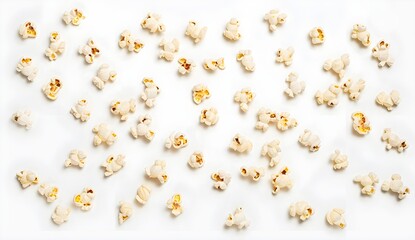 Wall Mural - Popcorn isolated on a white background