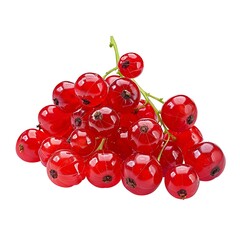 Wall Mural - Fresh Red Currants Isolated on White Background