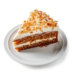 Wall Mural - Slice of Carrot Cake with Coconut Flakes