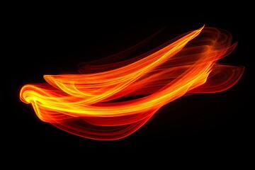 Wall Mural - A red and yellow flame on a black background