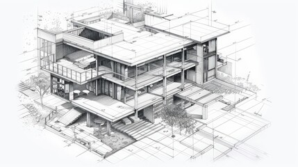 Poster - The visualization of blueprint perspectives, such as isometric views and cross-sections, enhances spatial comprehension