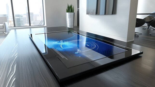Design a frame for a company logo. What professional and sleek details make the frame suitable for corporate display
