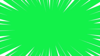 Poster - Abstract speed line burst on green screen background