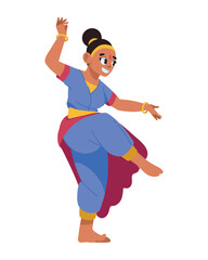 Sticker - dancer woman bharatanatyam style