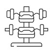 © sevector - w-barbell gym equipment line icon vector. w-barbell gym equipment sign. isolated contour symbol black illustration