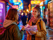 © MaxK - Two women are standing on a street corner, one of them holding a map. They are smiling and seem to be enjoying their time together