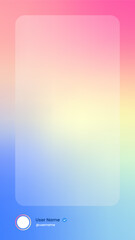 Poster - Vertical story template in gradient colors. Social media frame vector illustration.