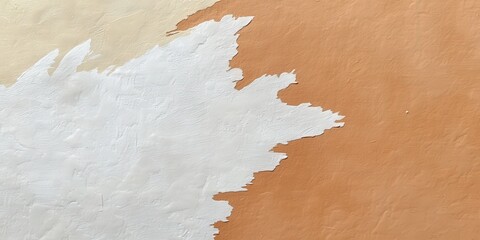 Poster - Abstract Wall Texture with White and Orange Paint
