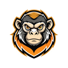 Poster - Monkey Mascot Logo Design with Modern illustration Style for Badge and T Shirt Printing