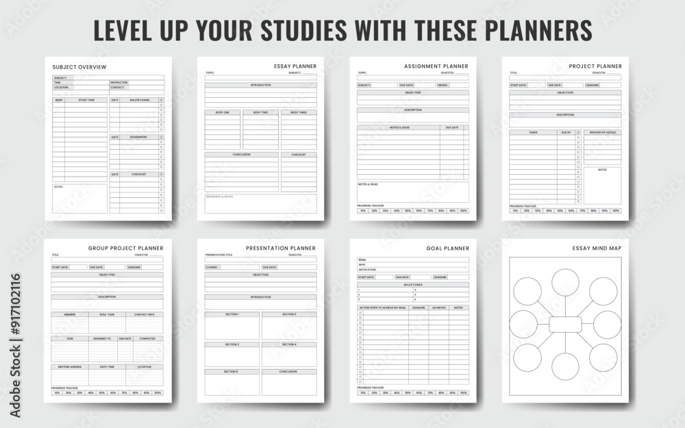 Study Planner Display Example Level Up Your Studies With These Planners. Study Planner, School ...