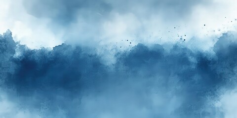 Wall Mural - Abstract Blue Sky with Watercolor Clouds