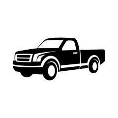 Wall Mural - Pickup truck logo design silhouette vector illustration