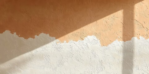 Wall Mural - Textured Wall With Sunlight and Shadow