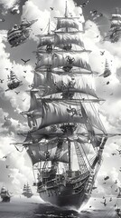 Poster - Sailing into the Clouds.