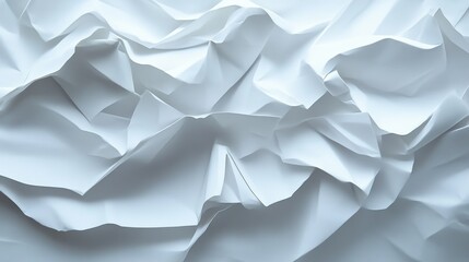 Crumpled white paper texture, abstract background