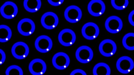 Wall Mural - Blue and white circle pattern minimalist background
