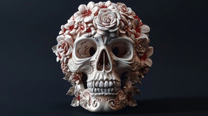 Canvas Print - Floral Skull