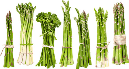 Wall Mural - asparagus collection isolated 