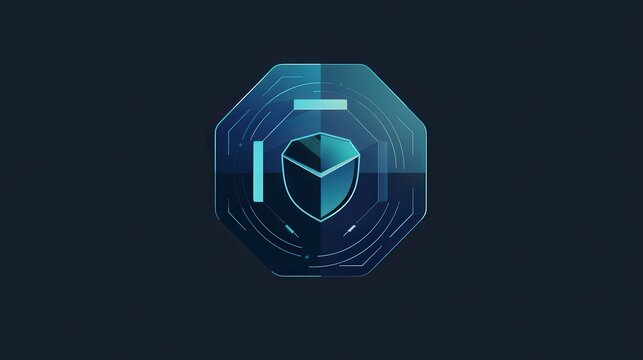 Imagine a logo for a high-tech cybersecurity firm. Describe the elements that suggest protection, reliability, and cutting-edge technology.