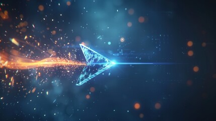 Poster - Imagine an animated arrow that changes direction smoothly. Describe the animation and how it can be used in a user interface.