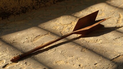 Poster - Imagine an arrow designed with a shadow effect. Describe how the shadow adds dimension and makes the arrow pop