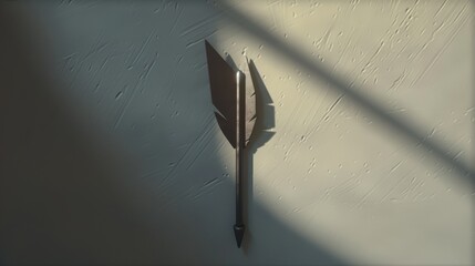Poster - Imagine an arrow designed with a shadow effect. Describe how the shadow adds dimension and makes the arrow pop